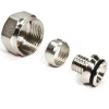 8 Loop Stainless Steel Radiant Heat Manifold Set With 1/2″ PEX Adapters - Image 2