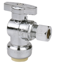 1/2″ Push Connect Angle Brass Ball Valve 3/8″ OD